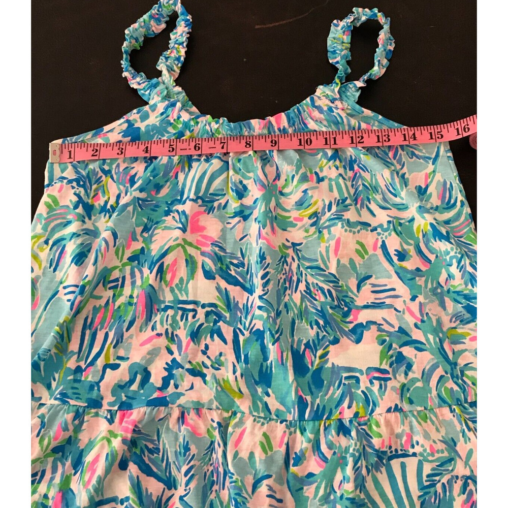 Lilly Pulitzer Loro Tank XXS Ibiza Cabana Cocktail Floral Ruffle Strap Top - Picture 5 of 9